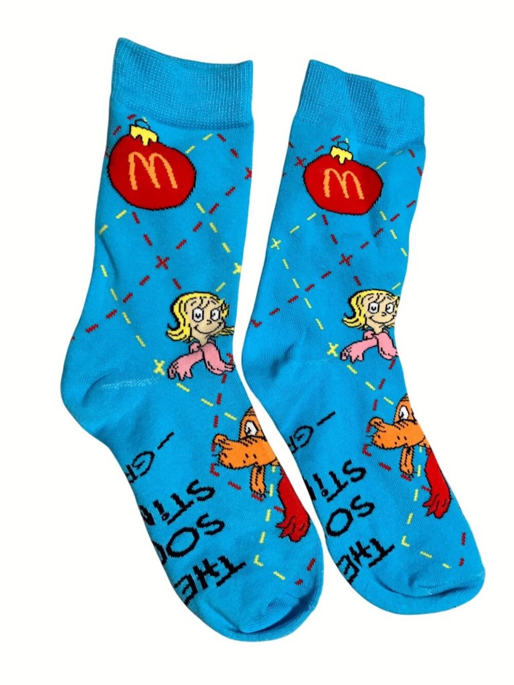 McDonald's Blue Grinch-Themed Socks With Fun Graphics These Socks Stink - Picture 4 of 5